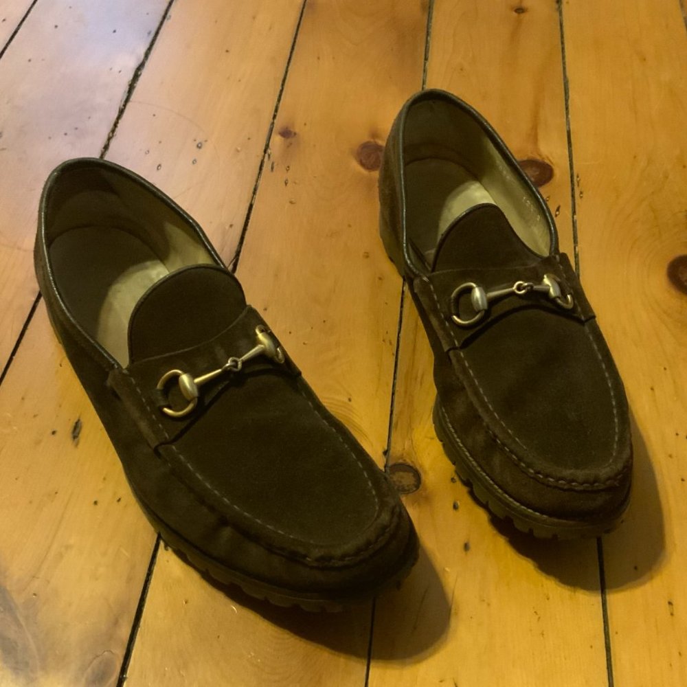 Gucci Mens Loafers with Vibram Sole Size 12